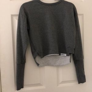 Cropped warmup sweater